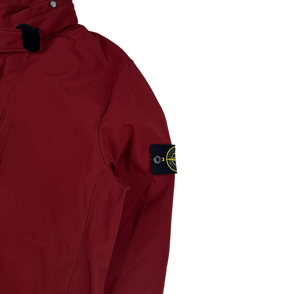 Stone Island 2012 Maroon Fleece Lined Soft Shell Jacket - XL