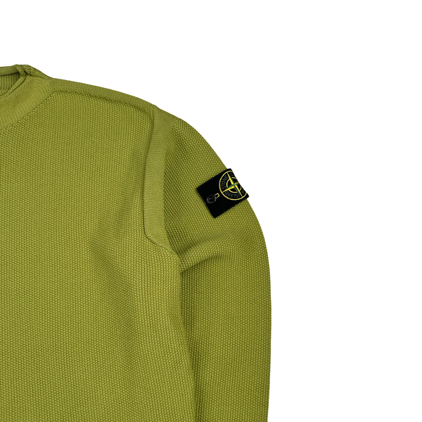 Stone Island 2025 Green Wool Blend Crewneck Knit Jumper - Large
