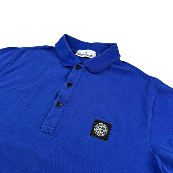 Stone Island 2016 Blue Cotton Polo Shirt - Large