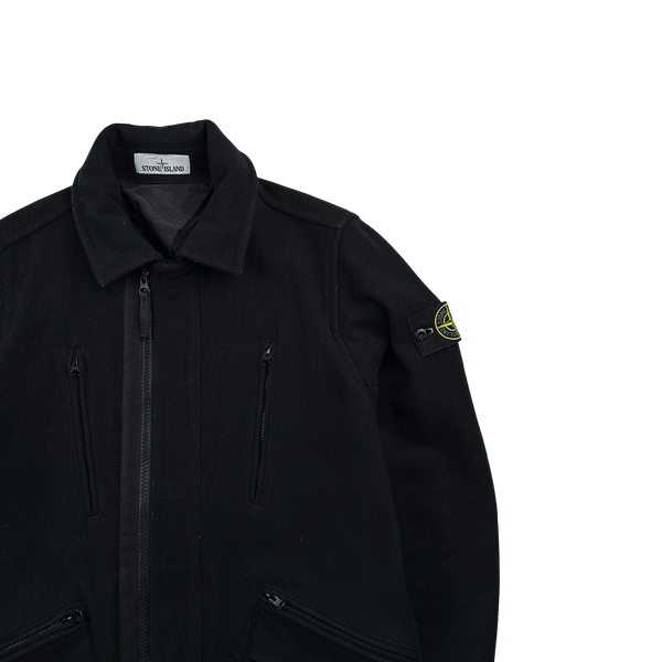 Stone Island 2018 Black Panno Speciale Long Jacket - Small – Mat's