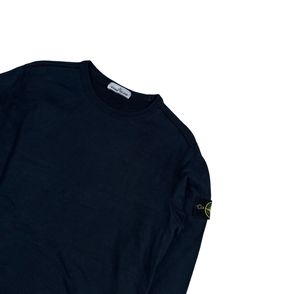 Stone Island Navy Cotton Crewneck Sweatshirt - Medium