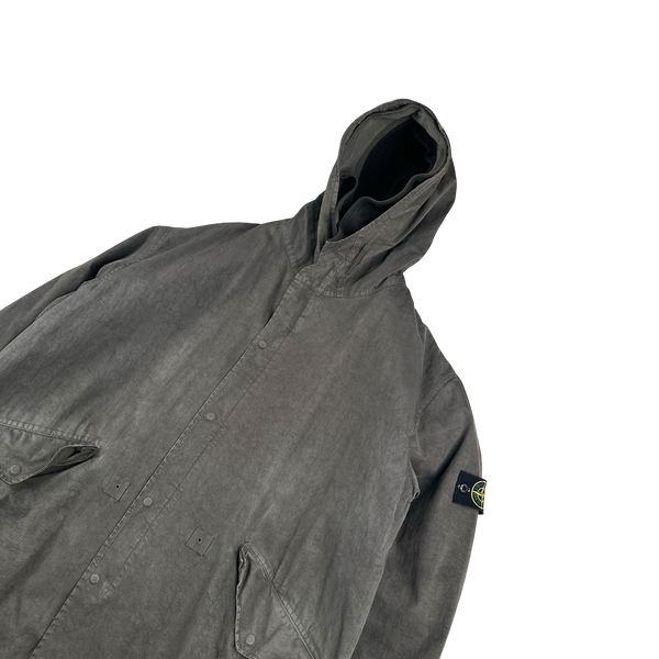 Stone Island Vintage 2003 Lino Flax Dutch Rope Dual Layer Wool Hood Parka Jacket - XXL
