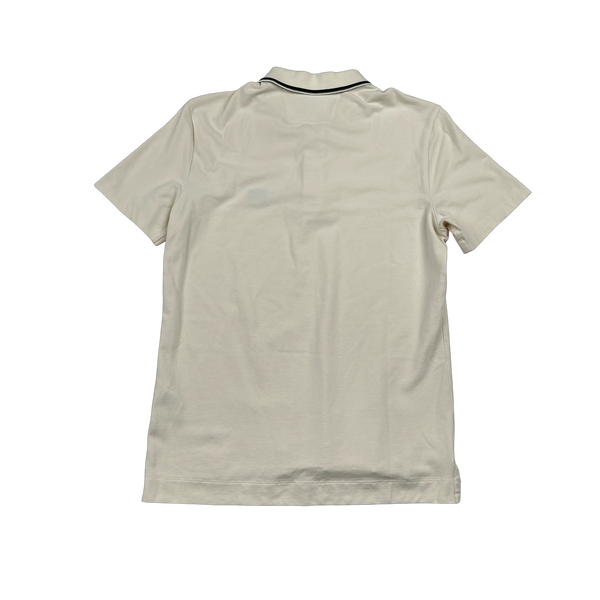 CP Company Cream Cotton Short Sleeve Polo - Medium