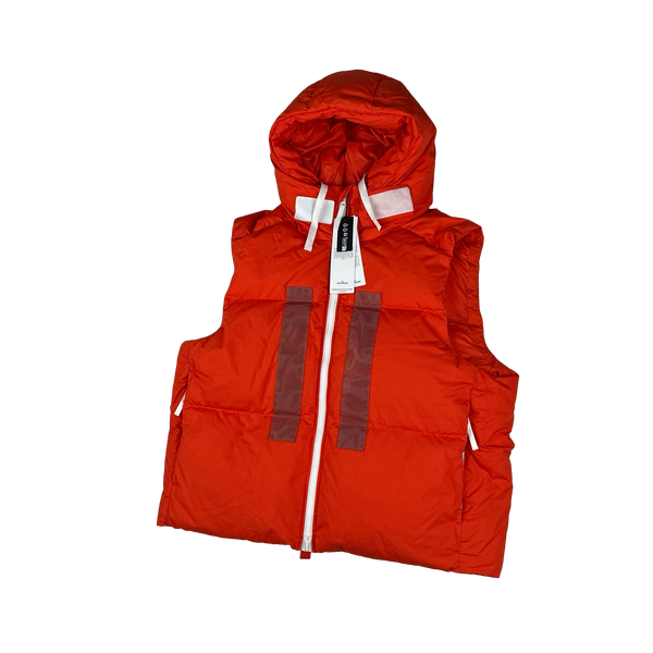 Stone Island 2023 Marina Rubber Wax Poplin Down Gilet - XXL