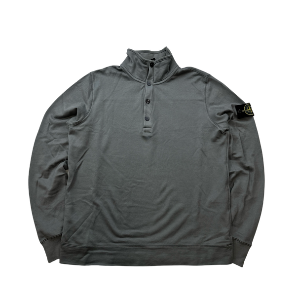 Stone Island 2013 Grey Quarter Button Up Pullover Jumper - Large