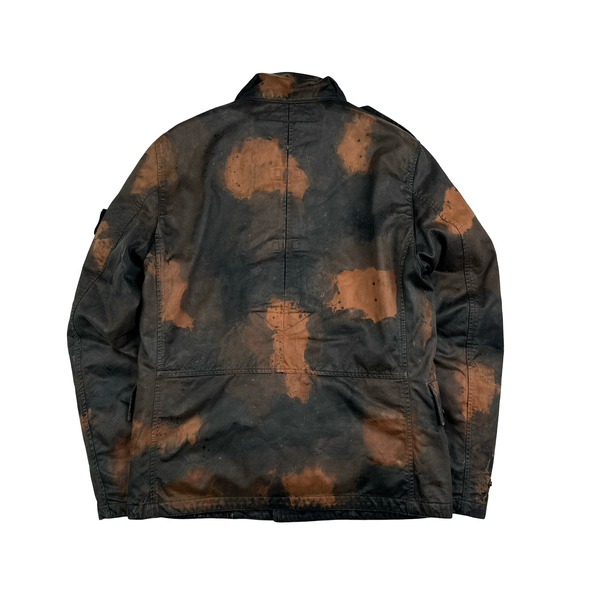 Stone Island Raso Hand Painted Tortoise Shell Camo Field Jacket - Small