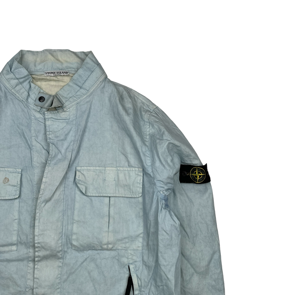 Stone Island 2005 Vintage Blue Lino Flax Jacket - XXL