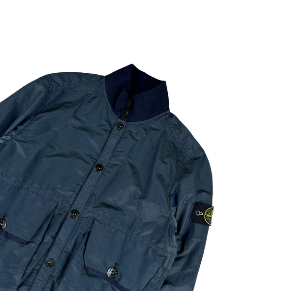 Stone Island 2017 Blue & Green Nylon Metal Colour Weft Jacket - Medium
