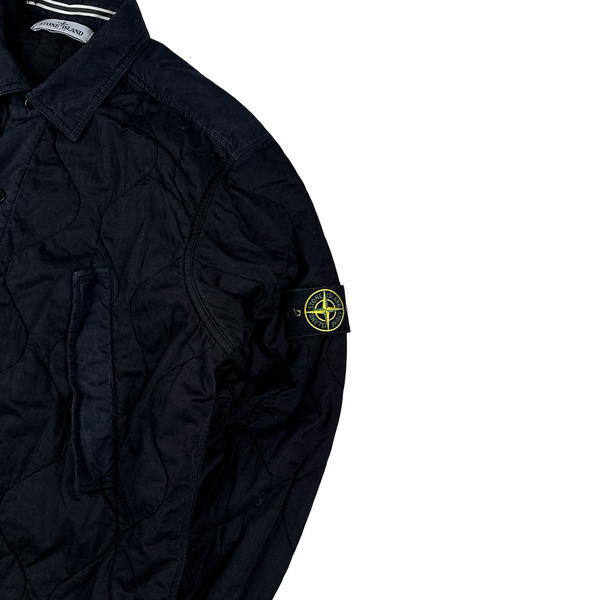 Stone Island Thick Cotton Navy Quilted Overshirt - XXL