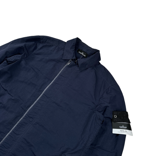Stone Island 2018 Shadow Project Navy Naslan Collared Trench Coat - Medium