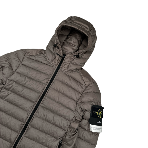 Stone Island 2024 Brown R Nylon Loom Woven Down Puffer Jacket - Small