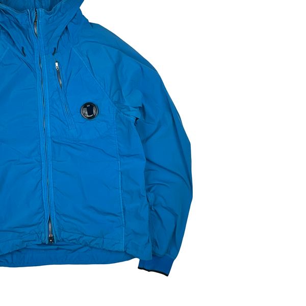 CP Company Blue Nycra Hooded Jacket - Large