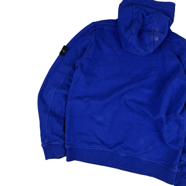 Stone Island 2023 Electric Blue Pullover Hoodie - Large