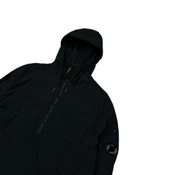 CP Company Black Pullover Cotton Smock Jacket - Small