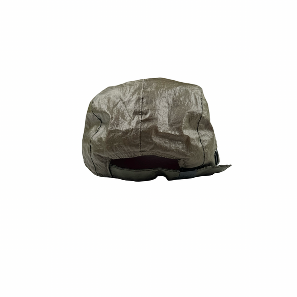 CP Company Khaki Nylon Spellout Crinkle Cap