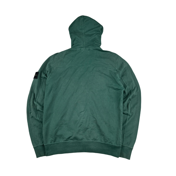Stone Island 2013 Emerald Green Cotton Zipped Hoodie - Large