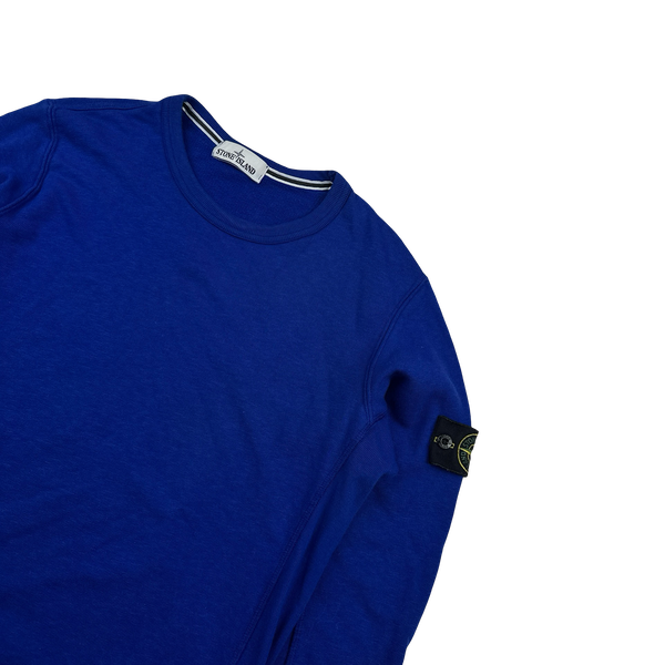 Stone Island 2015 Blue Cotton Pullover Jumper - Medium