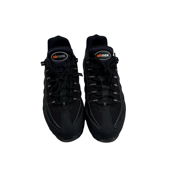 Nike Air Max 95 Black Orange Leather Trainers - UK 8.5