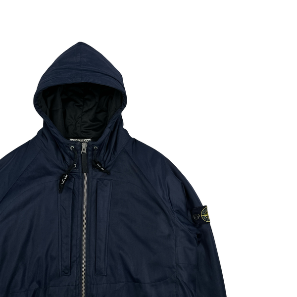 Stone Island 2009 Navy Thick Nylon Membrana Jacket - XL