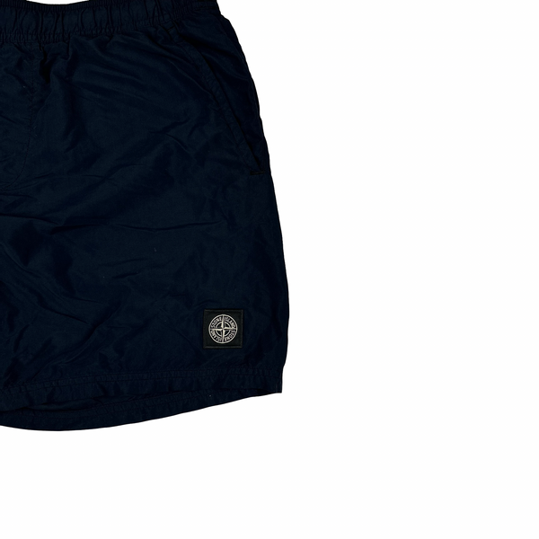 Stone Island Navy Patch Swim Shorts - Large