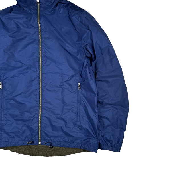 Prada Blue /Khaki Red Tab Reversible Nylon Windbreaker Jacket - XL