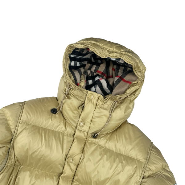 Burberry Honey Down Filled Spellout 2 In 1 Puffer Jacket - XXL