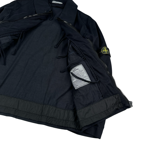 Stone Island Dark Navy Raso Gommato Jacket - Medium