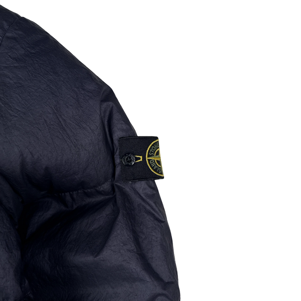 Stone Island 2003 Vintage Down Filled Navy Nylon Jacket - Small