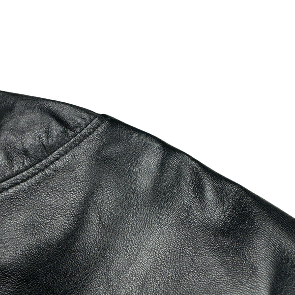 Belstaff Black Multi Pocket Leather Zipped Lightweight Jacket - XL