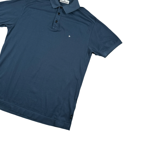 Stone Island 2020 Navy Stellina Compass Cotton T Shirt Polo - XL
