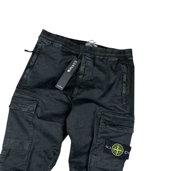 Stone Island 2022 Black RE T Cargo Trousers - Small