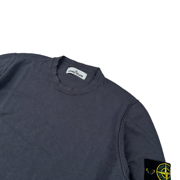 Stone Island 2021 Grey Fine Knit Crewneck Jumper - Medium