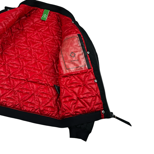 Ma Strum Black Multi Pocket Bomber Jacket - Small