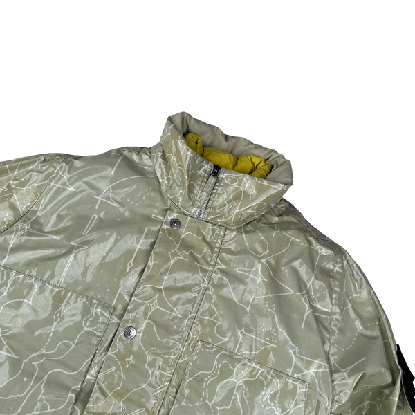 Stone Island Shadow Project Yellow Lining Glass Poplin Double Face Print Jacket - Medium