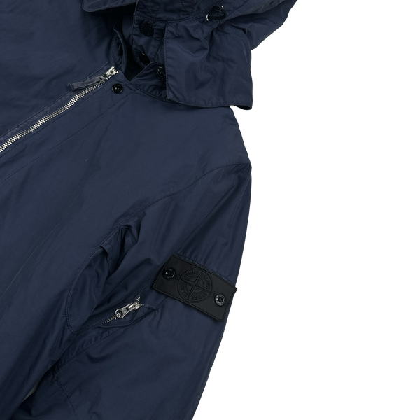 Stone Island 2013 Shadow Project Navy Quilted Fishtail Long Parka Jacket - Medium