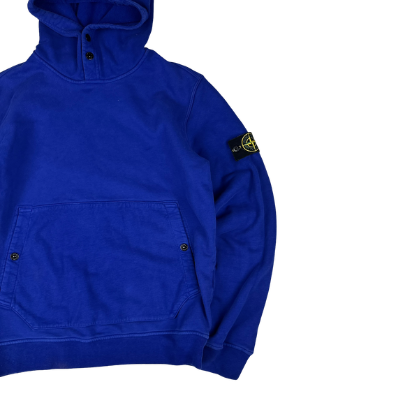 Stone Island 2023 Electric Blue Pullover Hoodie - Large