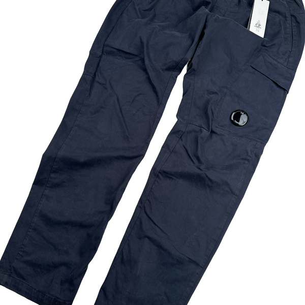 CP Company Navy Stretch Satin Cargo Trousers - XL