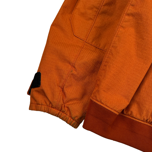 Stone Island 2019 Orange Reflective Weave Ripstop TC Jacket - Large