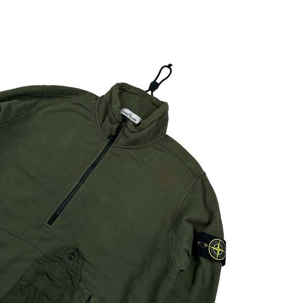 Stone Island 2020 Half Zipped Dark Green Pullover Jumper - XL
