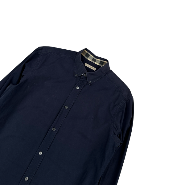 Burberry Navy Button Up Shirt - Medium