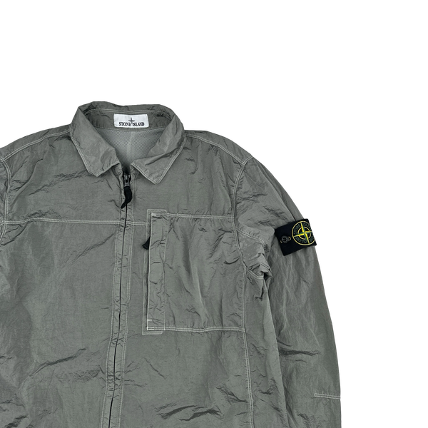 Stone Island 2024 Silver Nylon Metal Overshirt - Medium