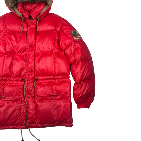 Ralph Lauren Red Down Filled Arctic Jacket - Small