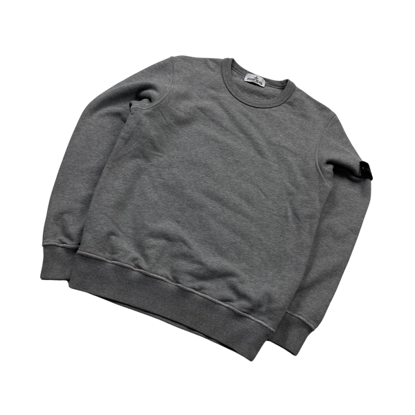 Stone Island 2020 Light Grey Junior Cotton Crewneck Sweatshirt