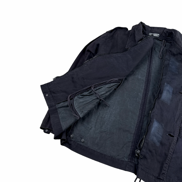 Stone Island Vintage Navy Raso Gommato Dutch Rope Jacket - XL