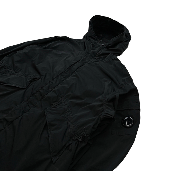CP Company Nycra Black Long Lightweight Jacket -XL