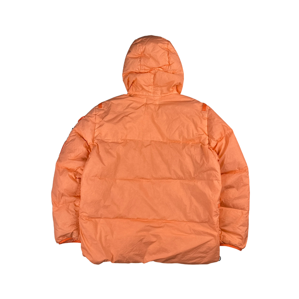 Stone Island 2022 Salmon Pink Crinkle R-NY Down Puffer Jacket - XL/XXL/3XL