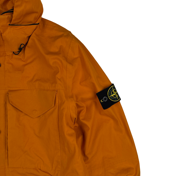 Stone Island 2007 Orange Ventile Waterproof Jacket - Small