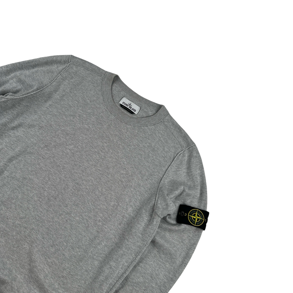 Stone Island 2022 Light Grey Knit Crewneck Jumper - Large