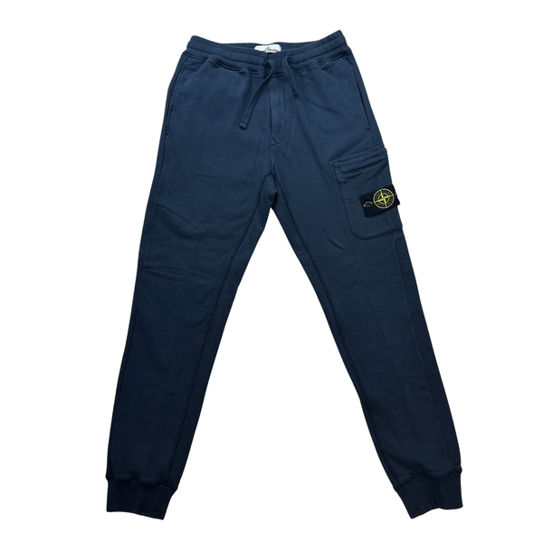 Stone Island 2020 Navy Cotton Joggers - Small