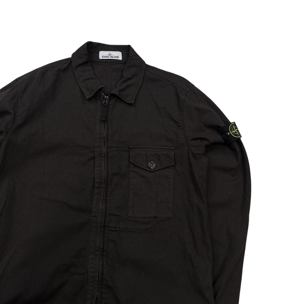 Stone Island 2021Brown Thick Cotton Overshirt Jacket - Large